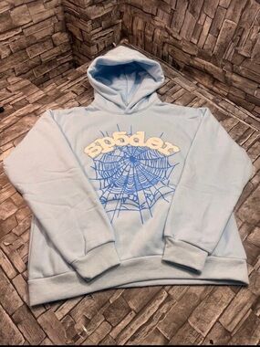 Sky blue sp5der hoodie